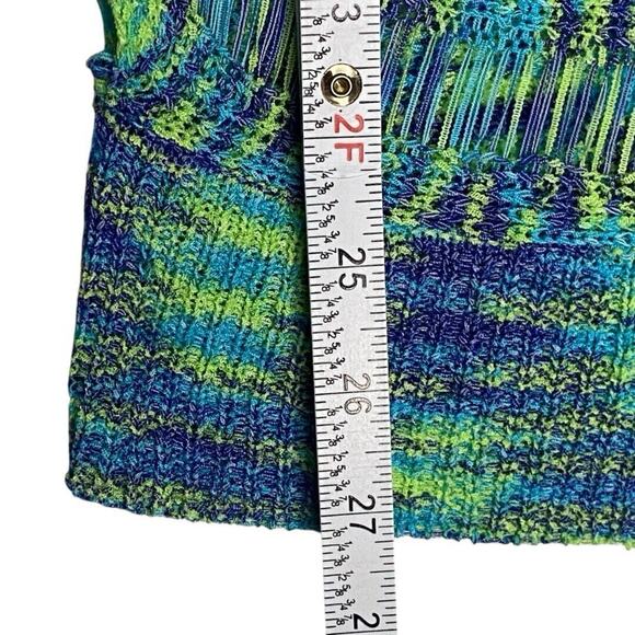 Mermaidcore Batwing Knit Top L Blue Retro Y2K 90s Whimsical Beach Summer‎ Vivid - Picture 6 of 8